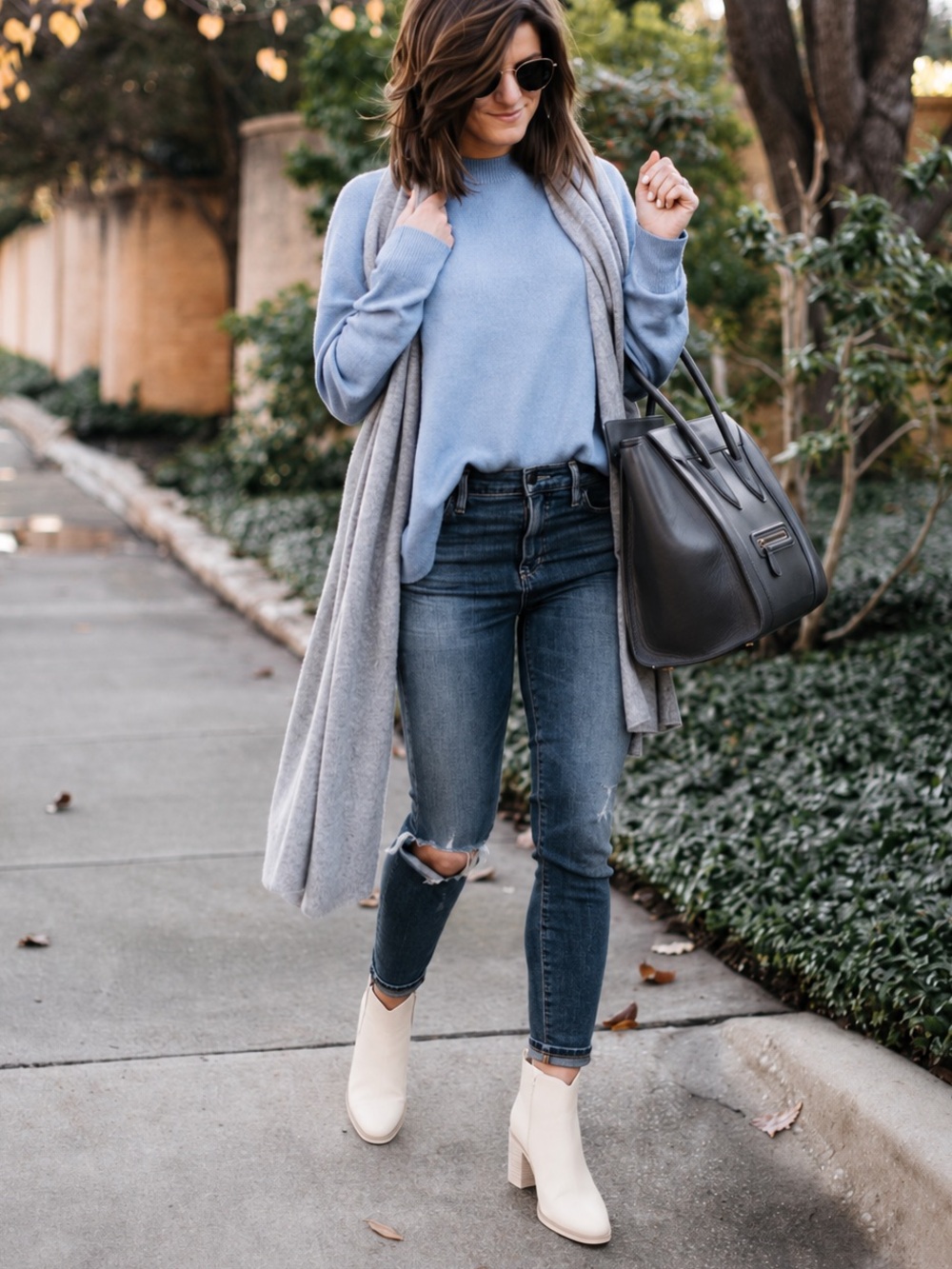 BKE White Ankle Boots